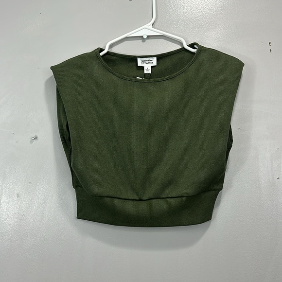 The Drop Tops - The Drop Lucy Whims Green Crop Top Sleeveless Top